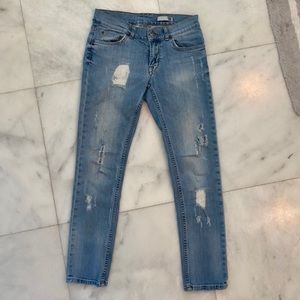 ANINE BING Lowrise Distressed Jeans
